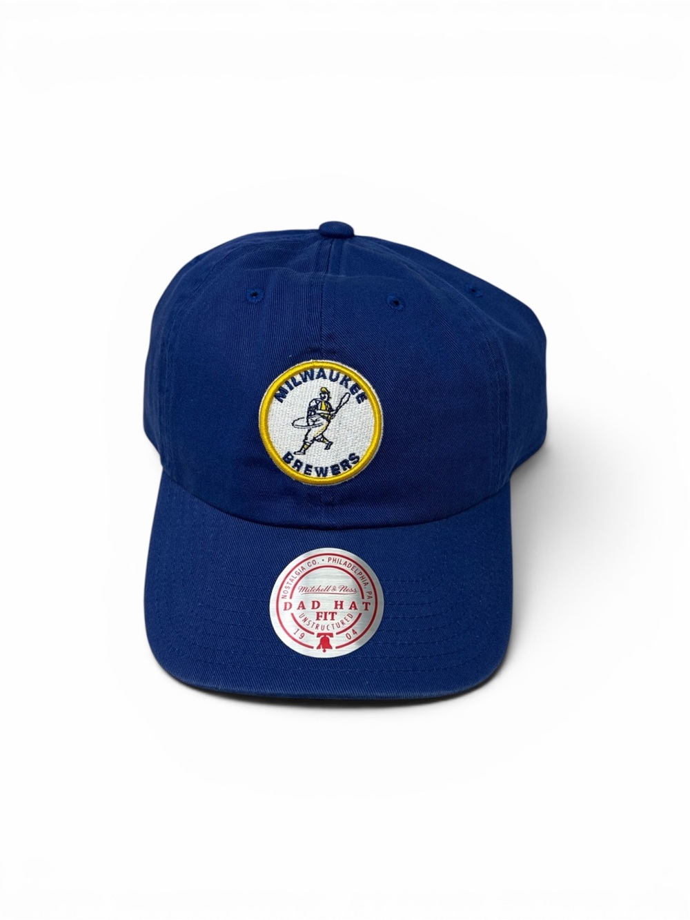 Milwaukee Brewers Mitchell & Ness Adjustable Dad Hat Cap